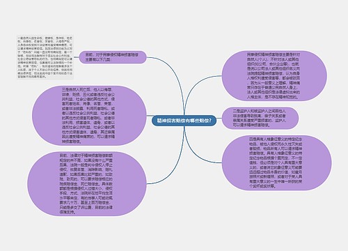 精神损害赔偿有哪些赔偿?