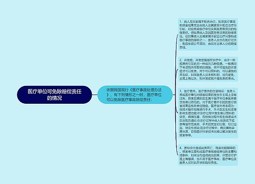 医疗单位可免除赔偿责任的情况