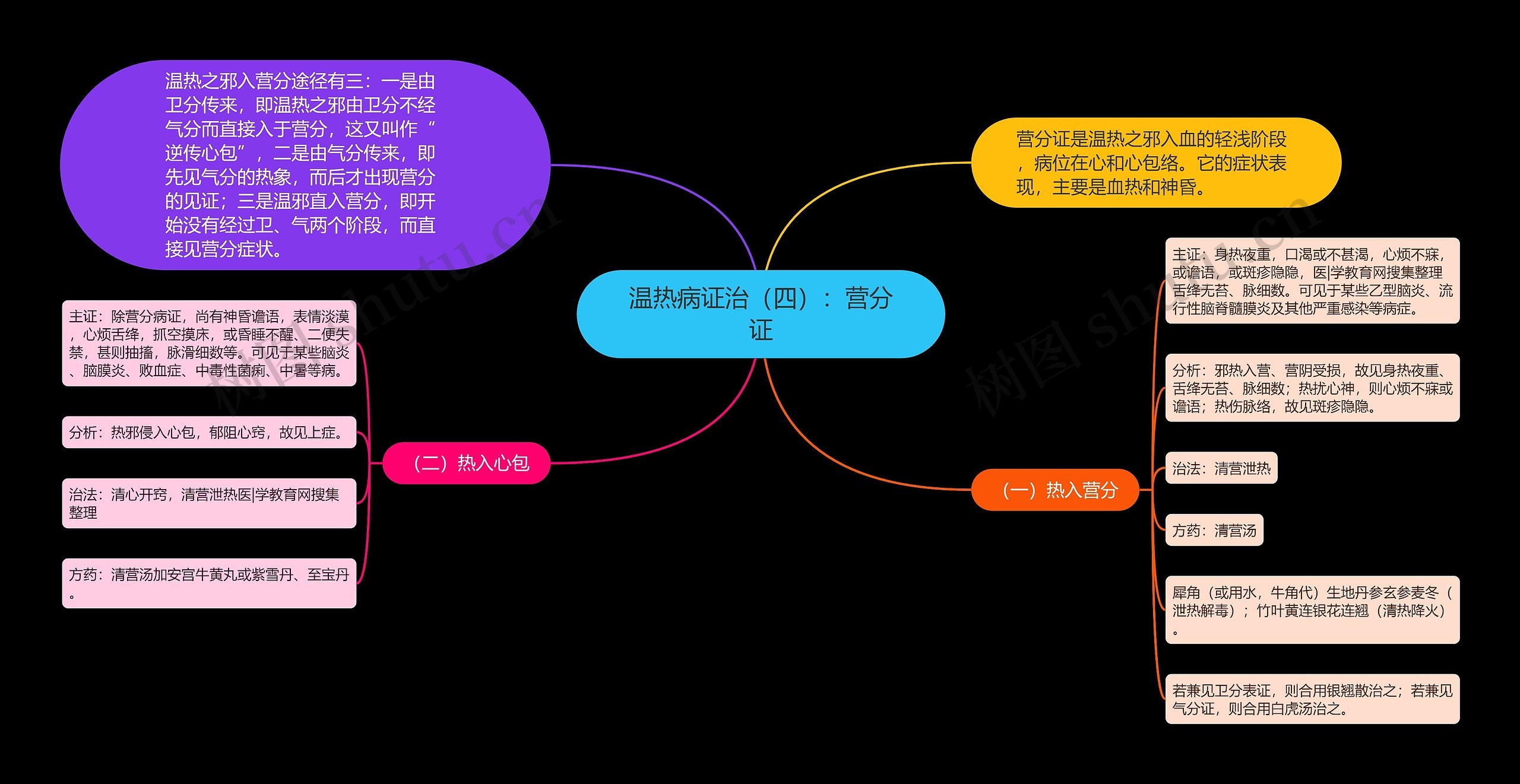 温热病证治（四）：营分证思维导图