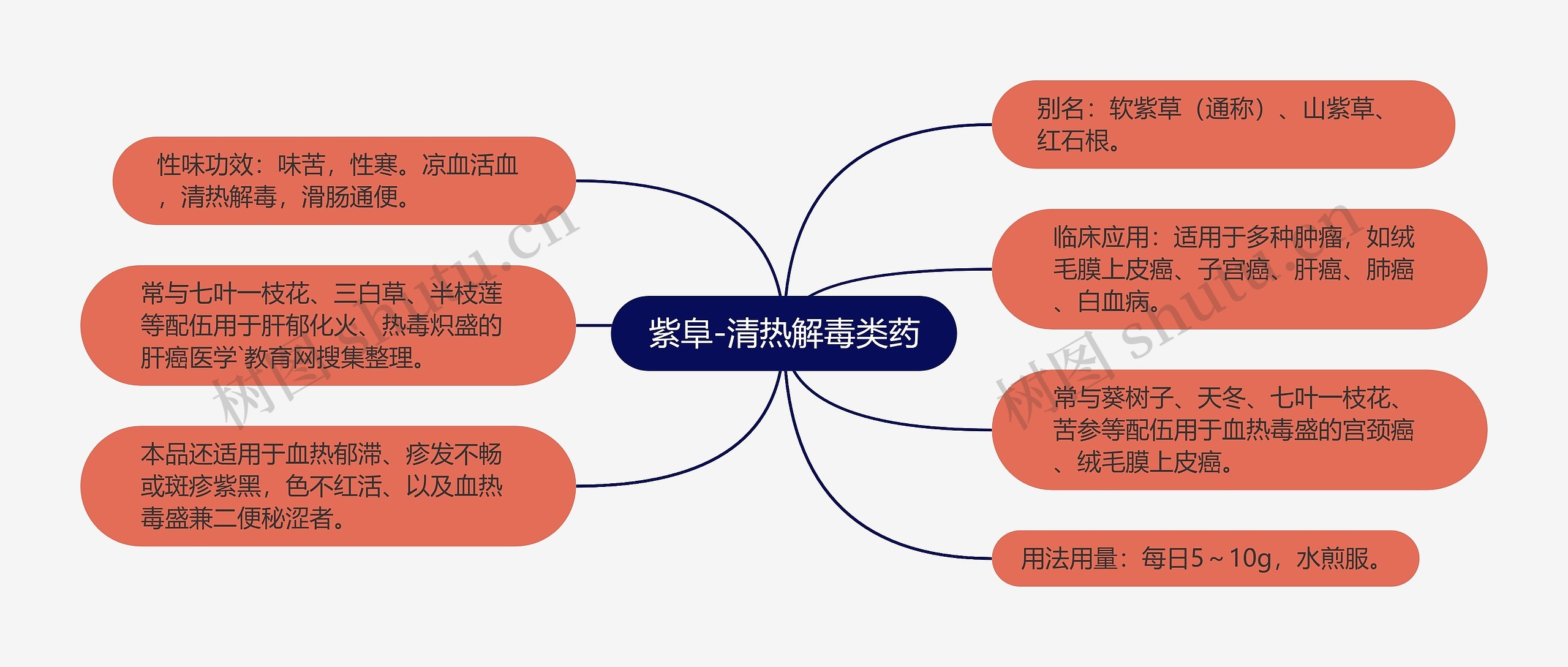 紫阜-清热解毒类药思维导图