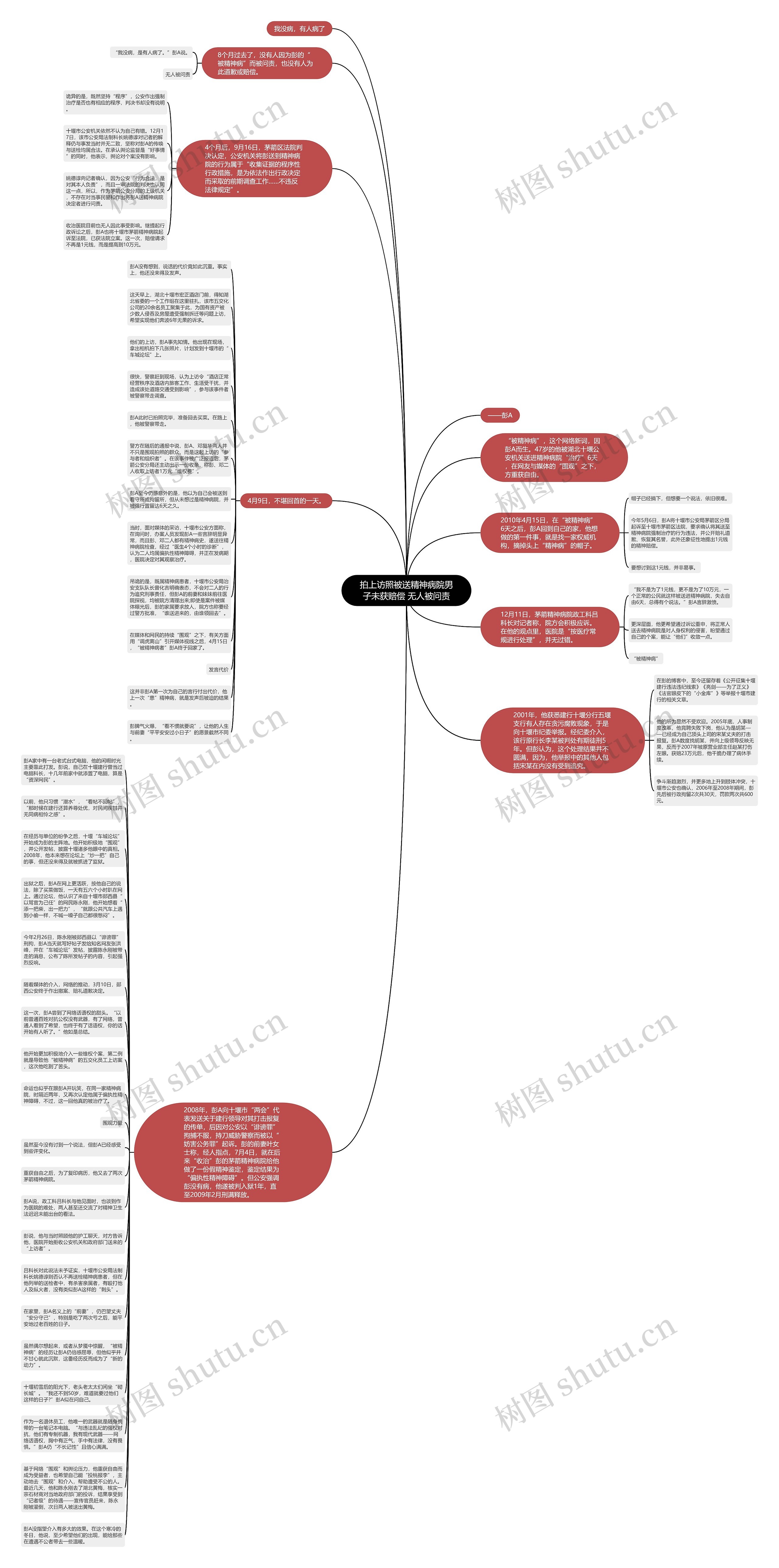 拍上访照被送精神病院男子未获赔偿 无人被问责思维导图