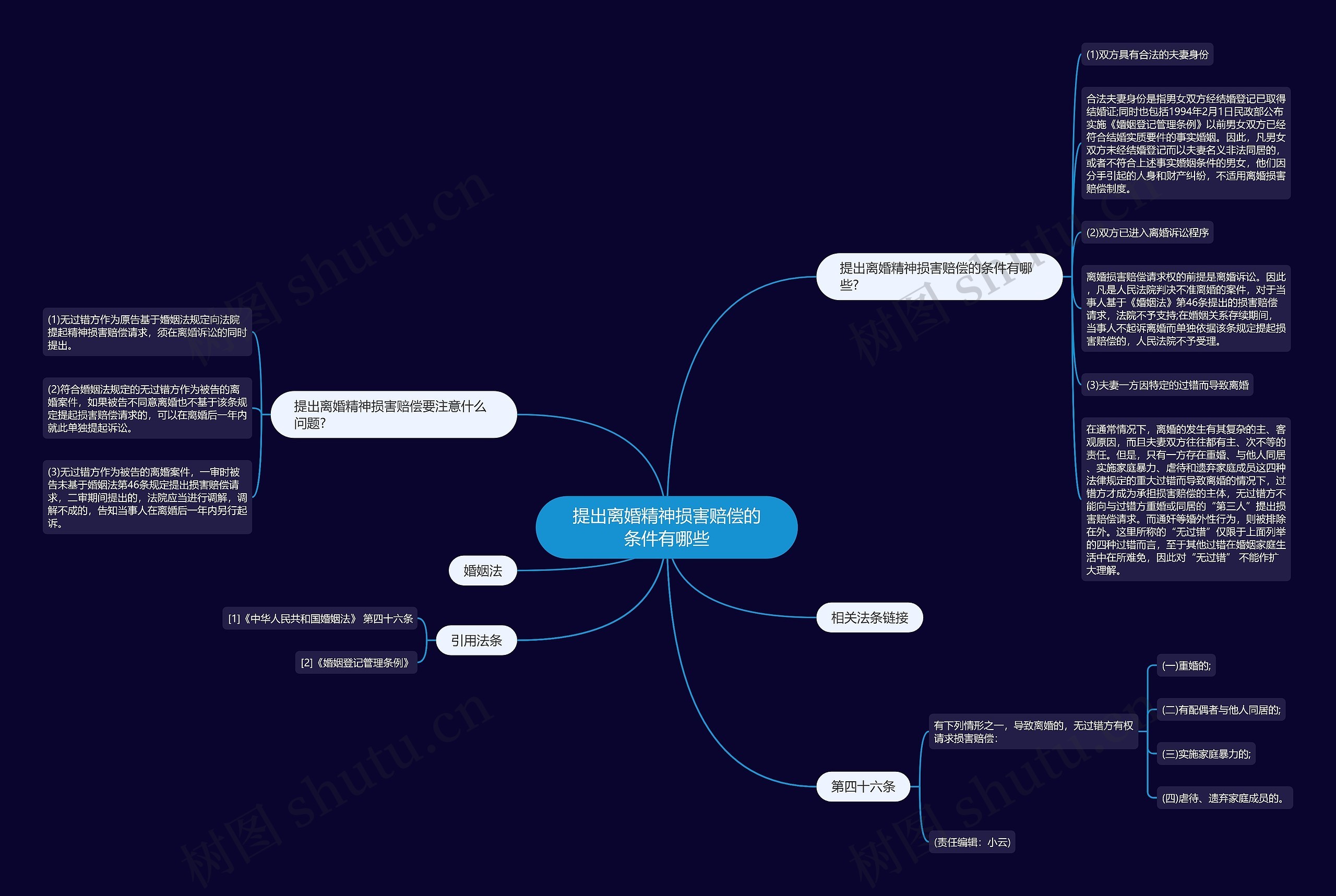 提出离婚精神损害赔偿的条件有哪些思维导图