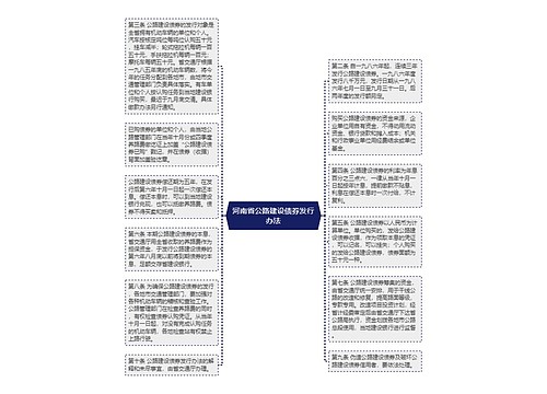 河南省公路建设债券发行办法