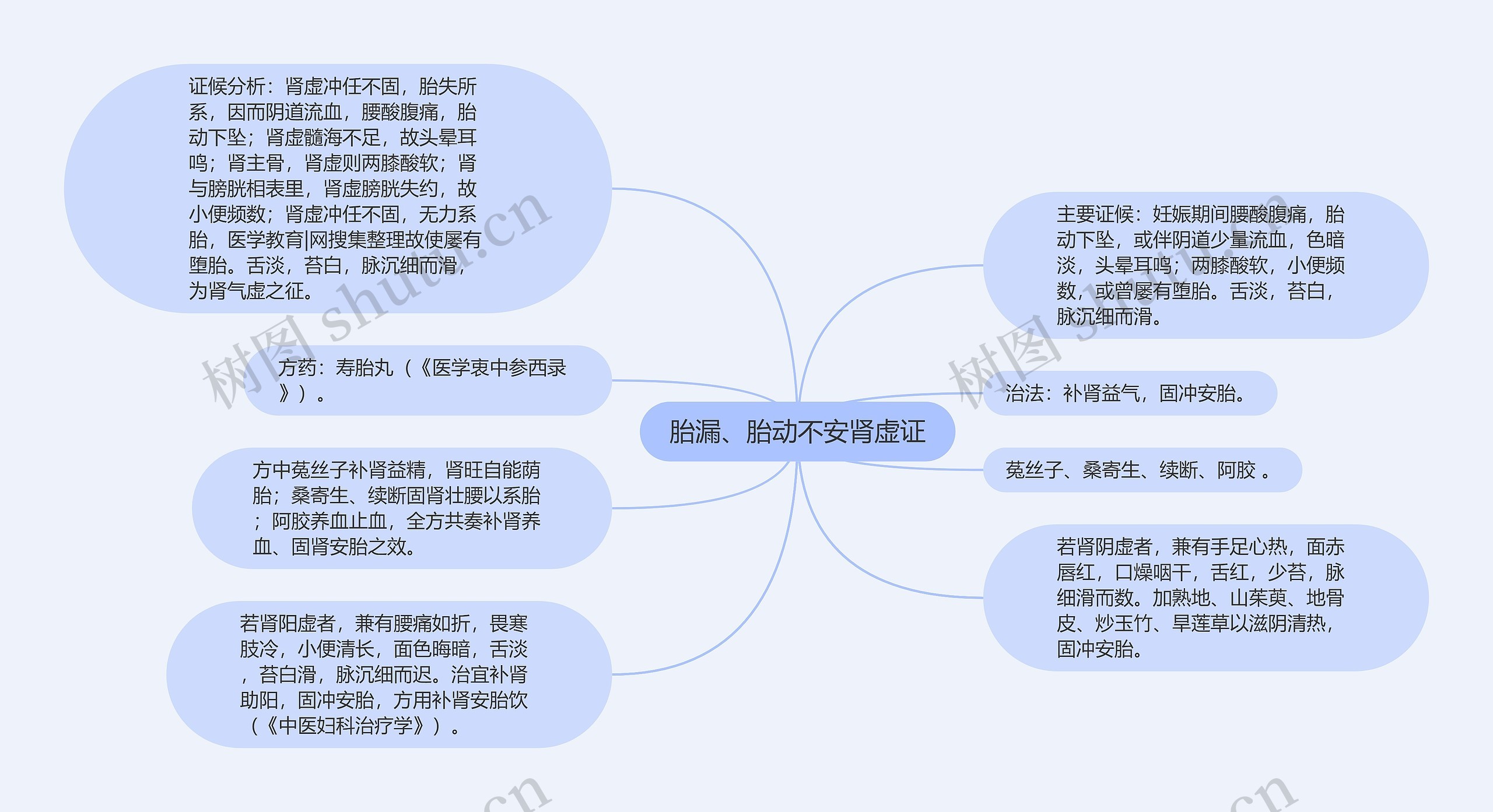 胎漏、胎动不安肾虚证思维导图