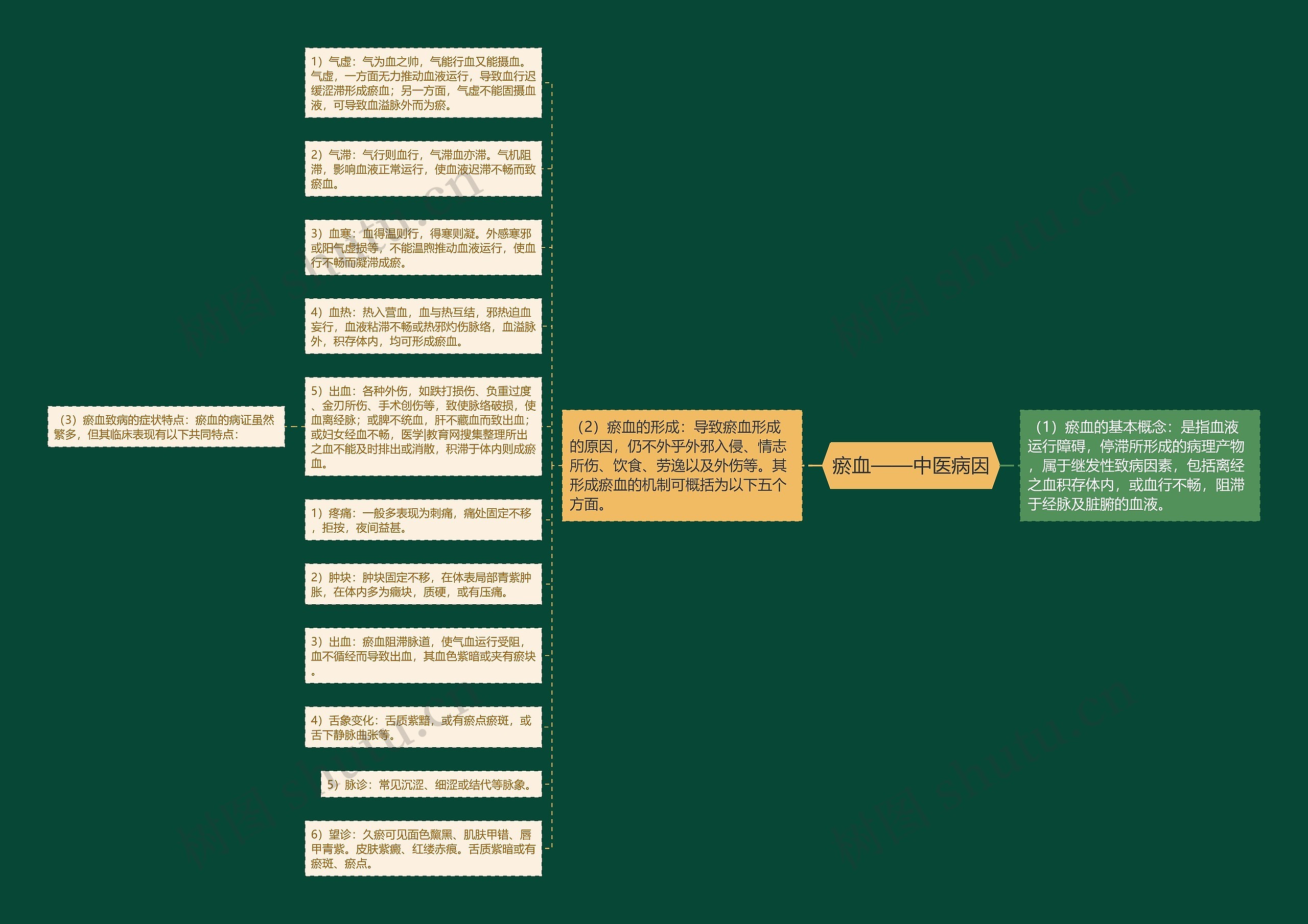 瘀血——中医病因思维导图