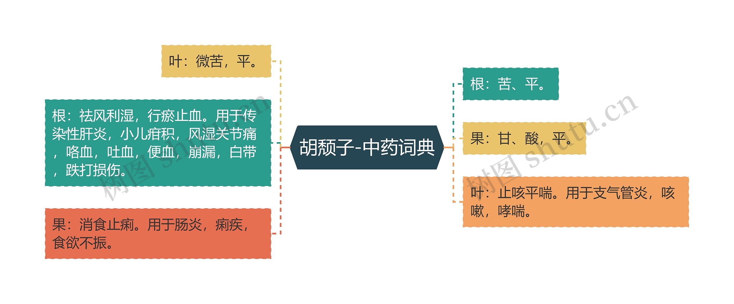 胡颓子-中药词典思维导图