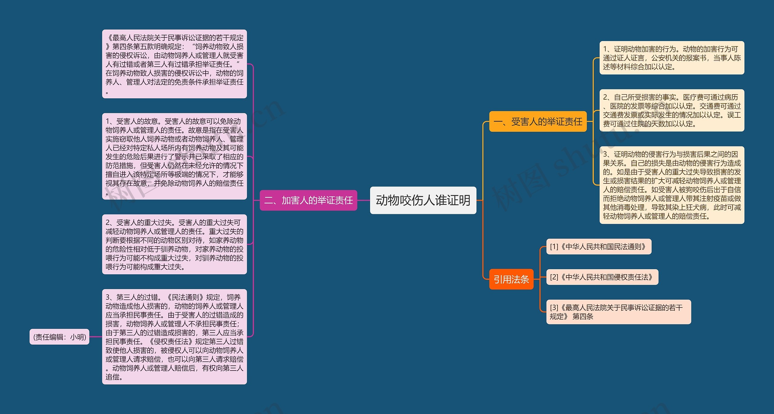 动物咬伤人谁证明思维导图