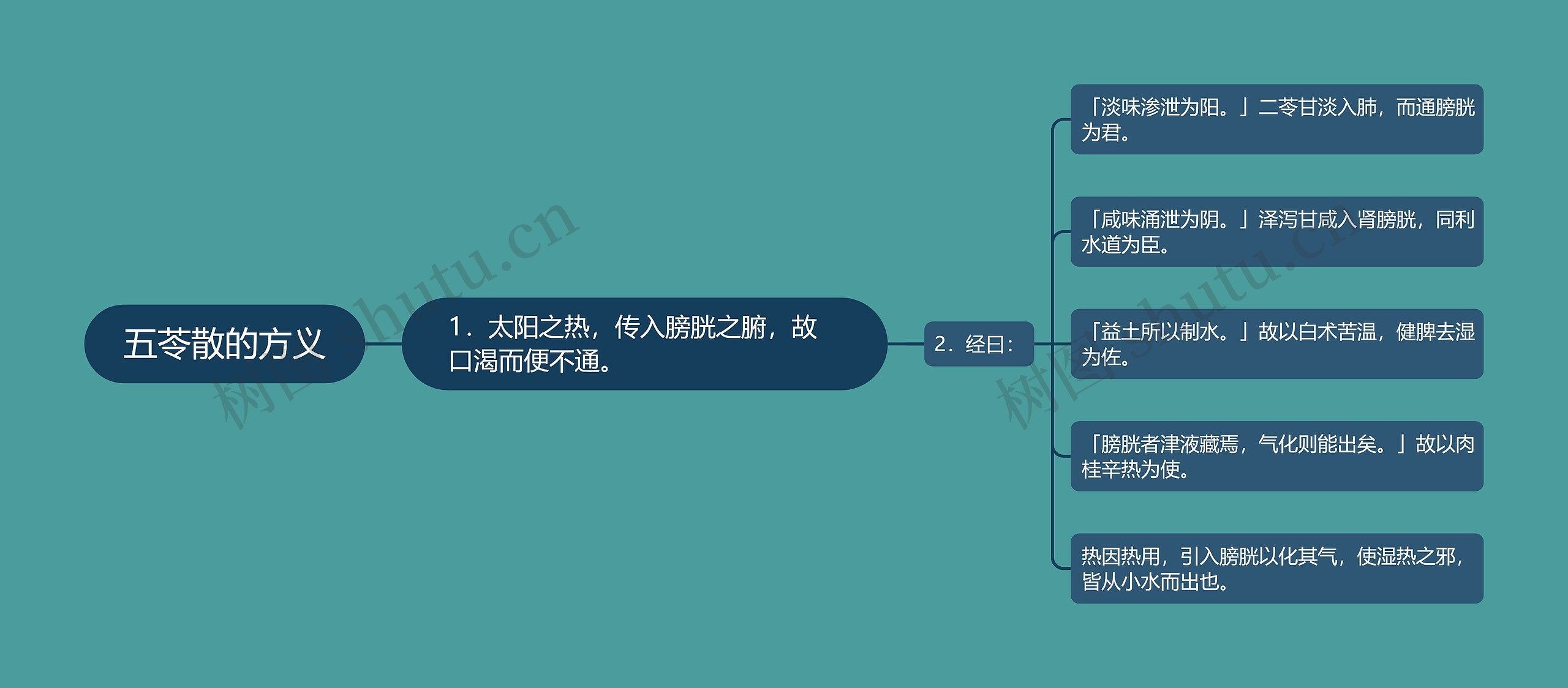 五苓散的方义思维导图