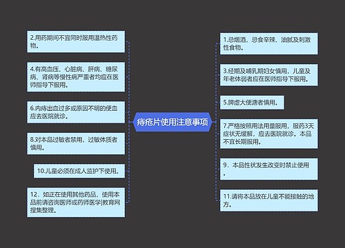 痔疮片使用注意事项