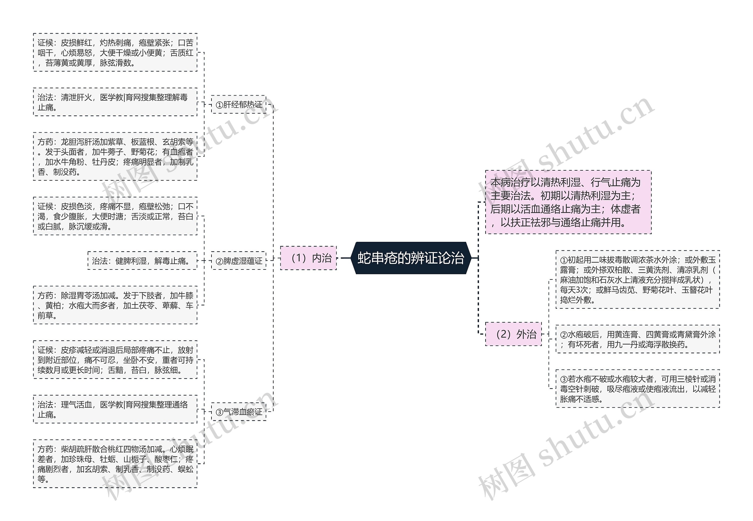 蛇串疮的辨证论治 蛇串疮的辨证论治