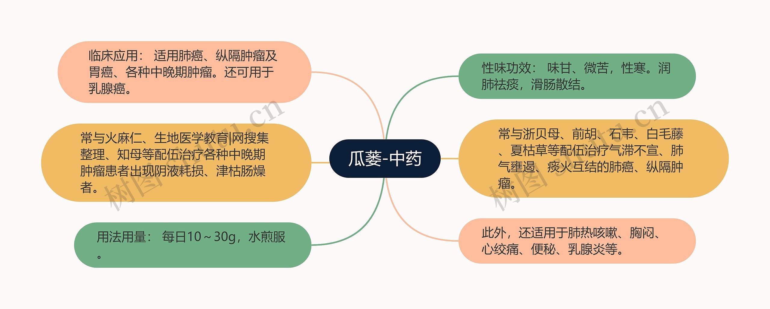 瓜蒌-中药思维导图