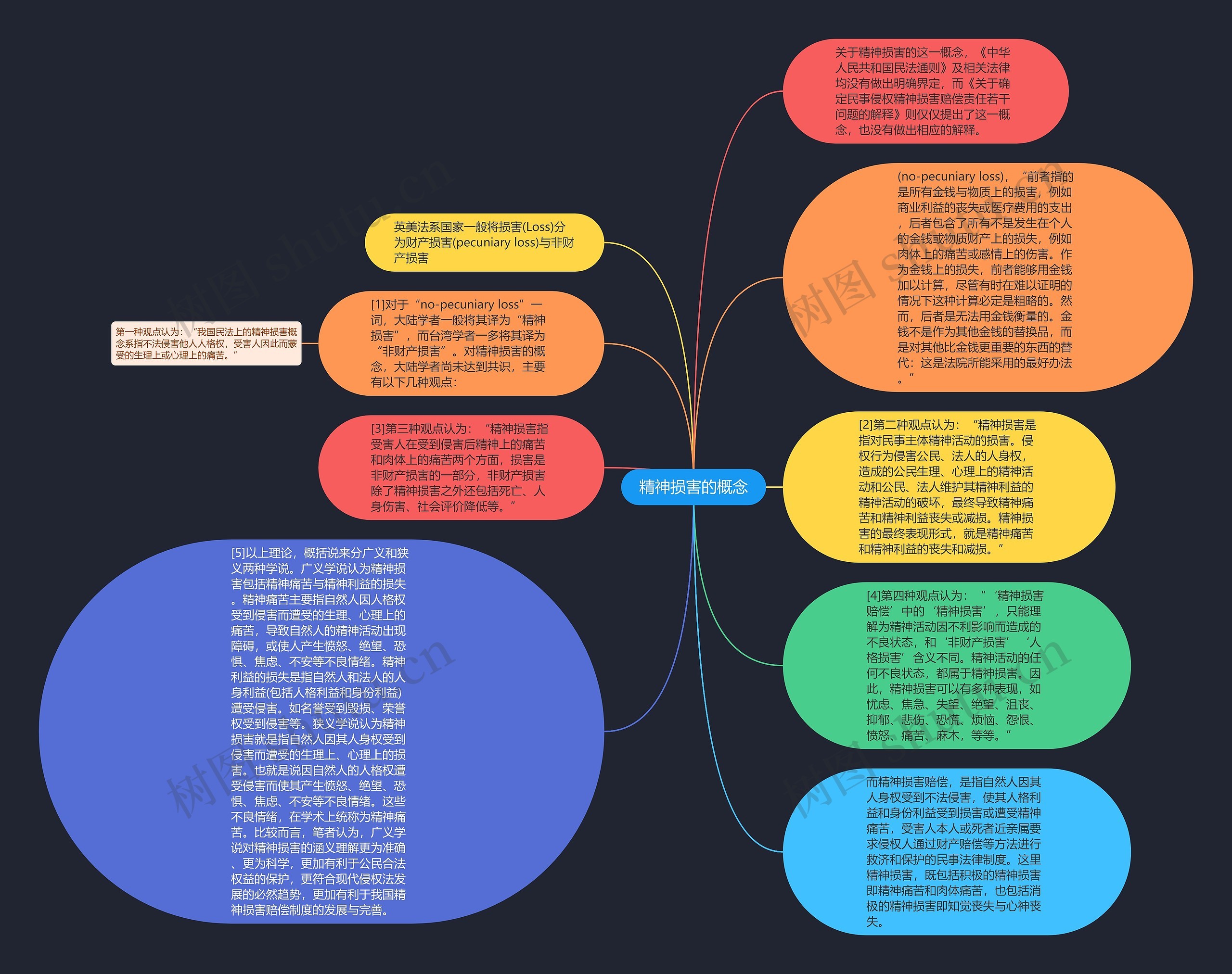 精神损害的概念思维导图