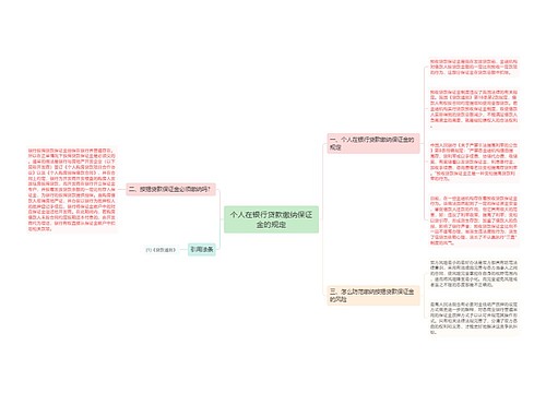 个人在银行贷款缴纳保证金的规定