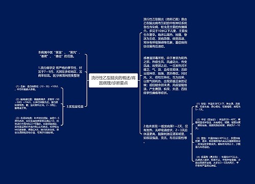 流行性乙型脑炎的概述/病因病理/诊断要点