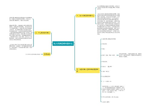 法人代表证明书是什么