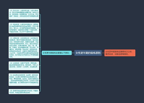 女性更年期的锻炼原则