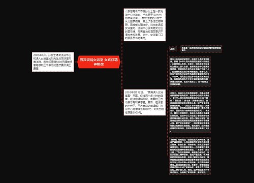 男宾误闯女浴室 女宾获精神赔偿