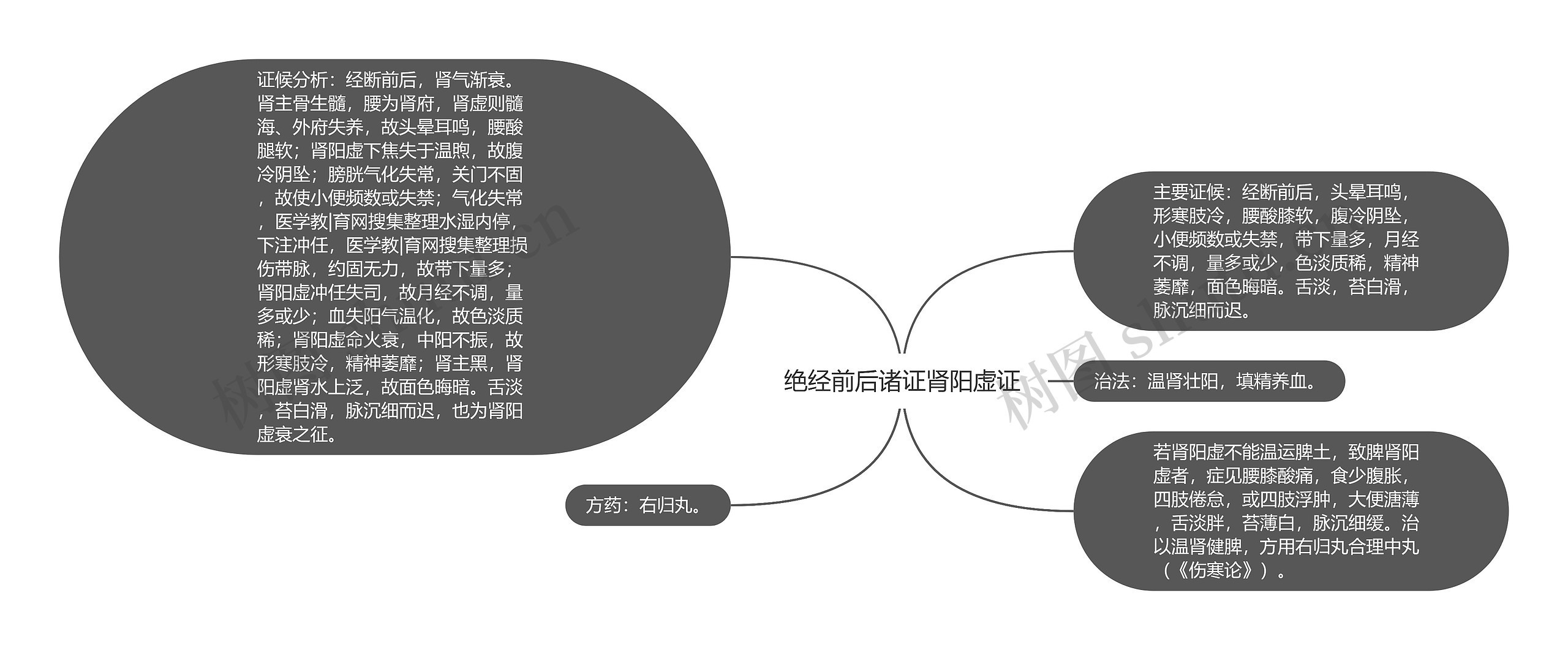 绝经前后诸证肾阳虚证思维导图