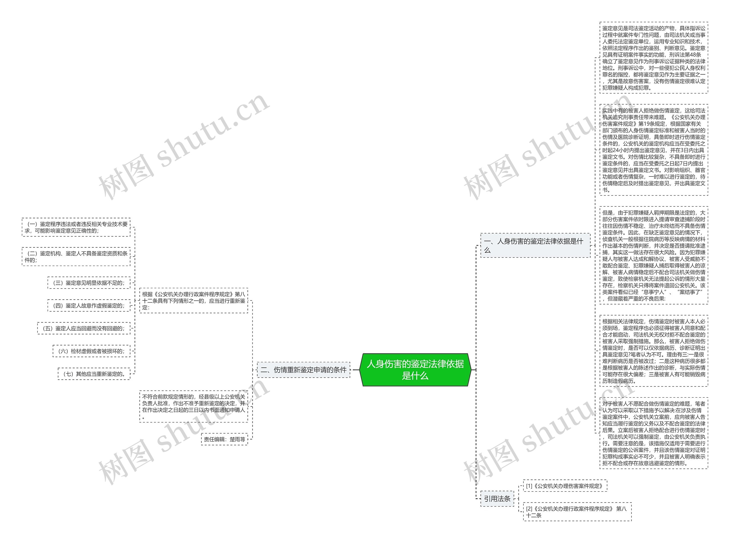 人身伤害的鉴定法律依据是什么思维导图