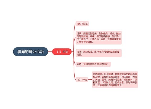 囊痈的辨证论治