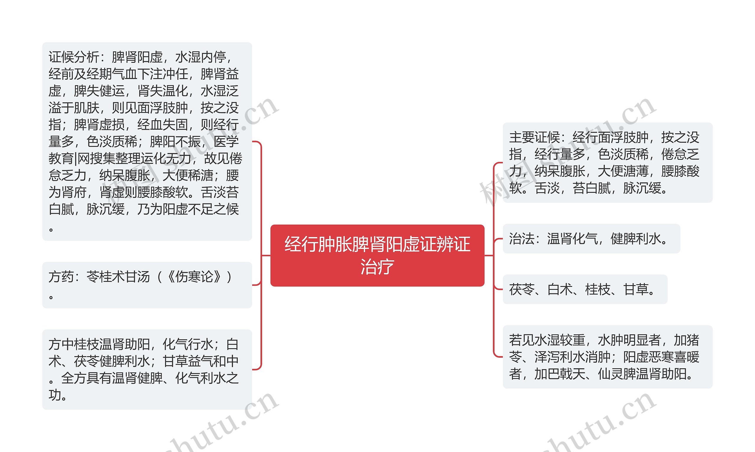 经行肿胀脾肾阳虚证辨证治疗