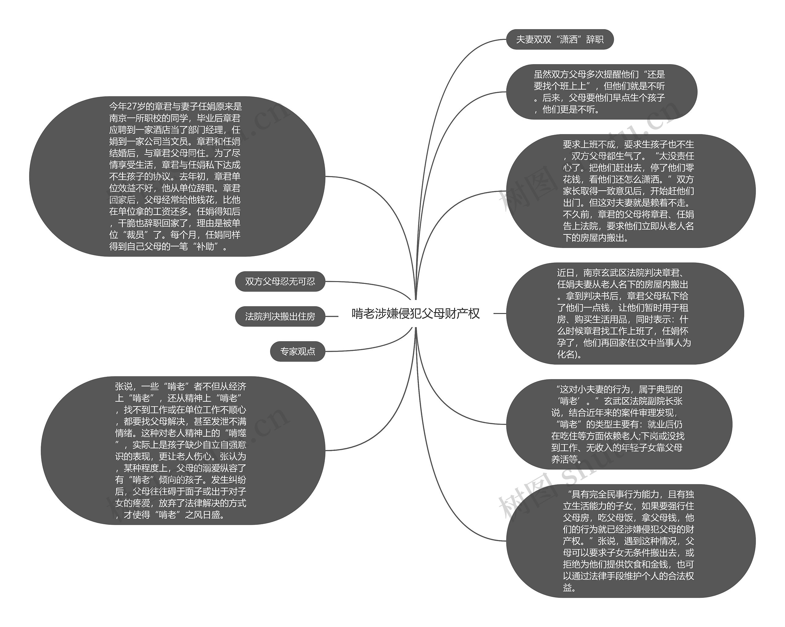 啃老涉嫌侵犯父母财产权思维导图