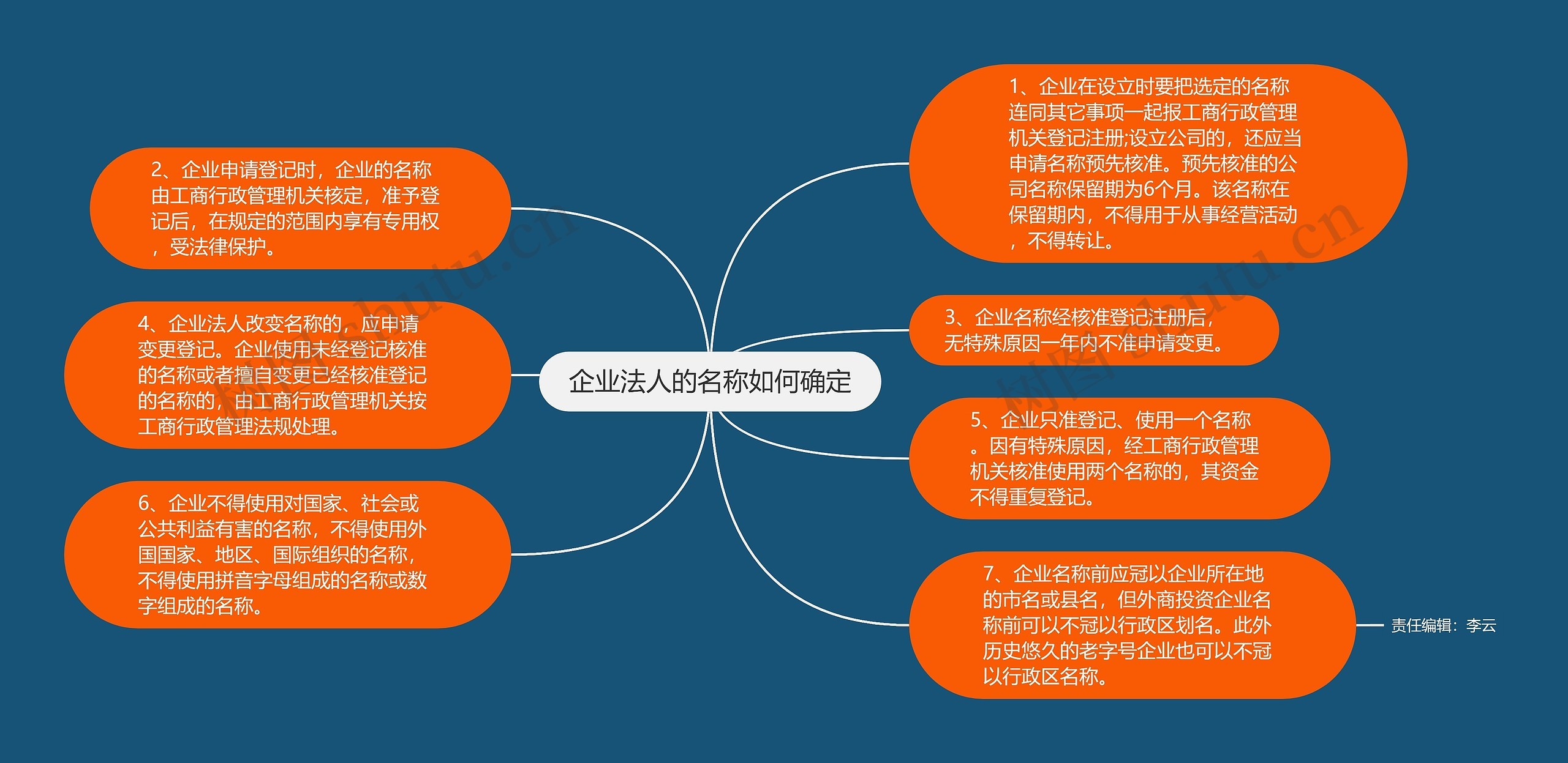 企业法人的名称如何确定思维导图