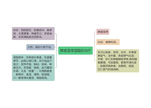 脾虚湿滞湿阻的治疗