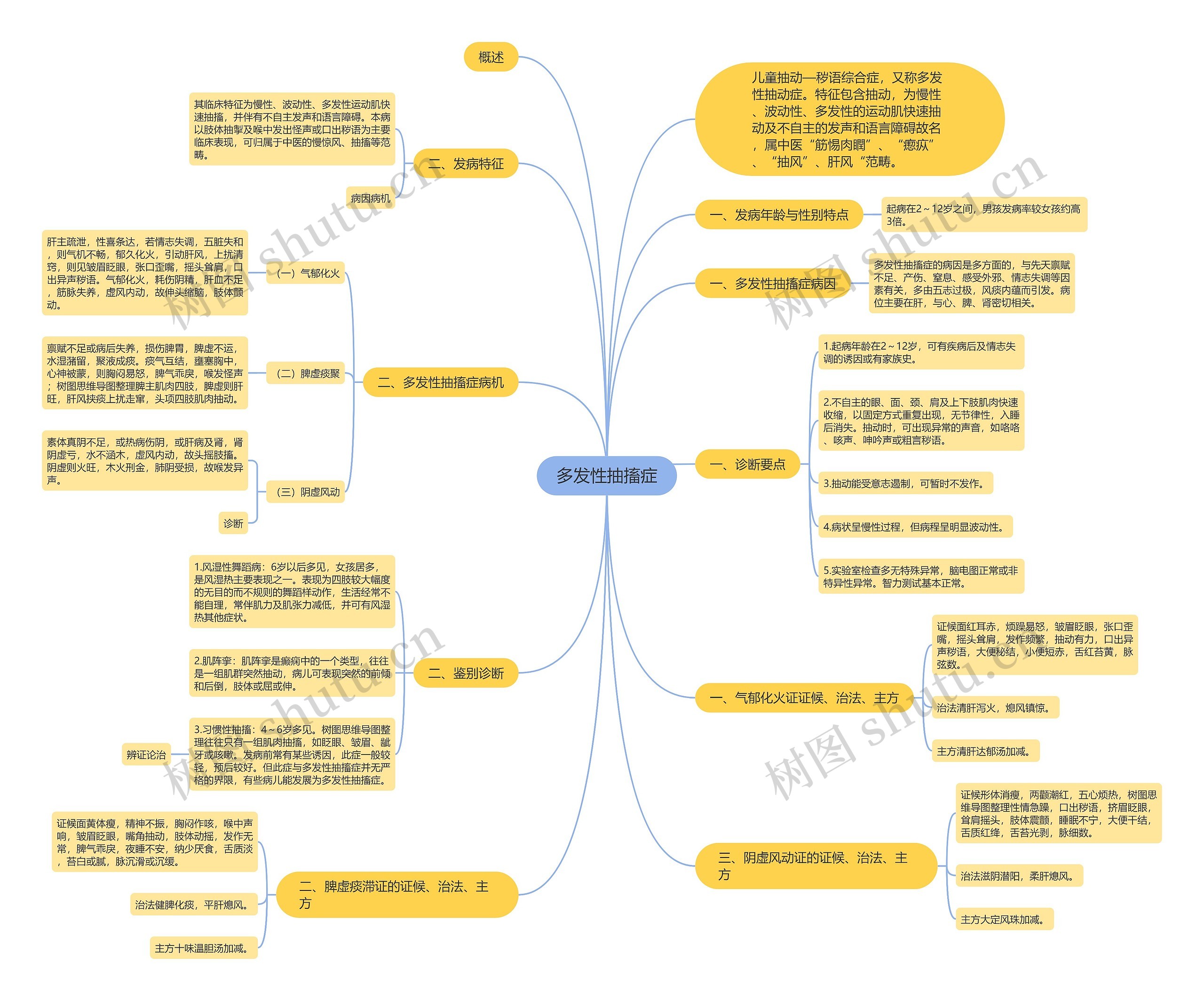 多发性抽搐症思维导图