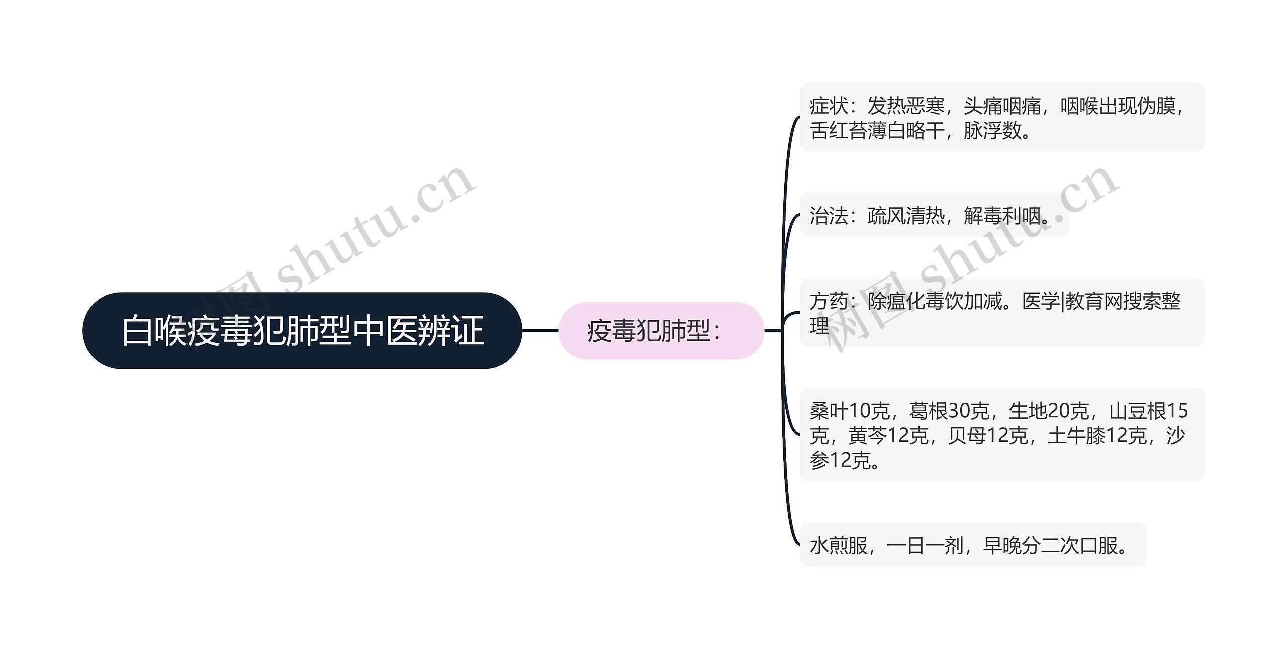 白喉疫毒犯肺型中医辨证