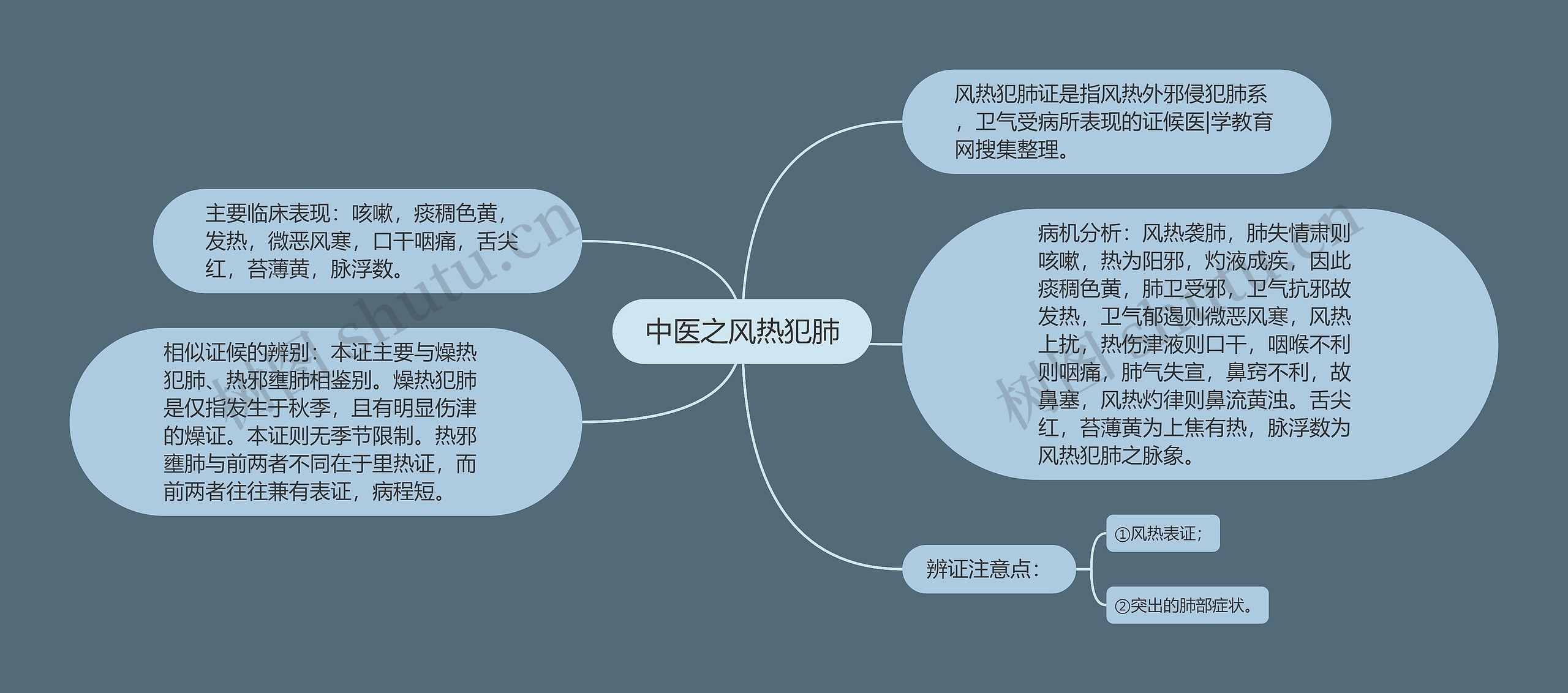 中医之风热犯肺思维导图