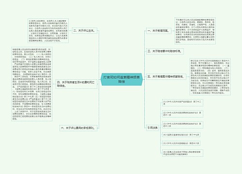 打官司如何追索精神损害赔偿