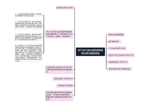 关于支付退休退职费用适用法律问题的复函