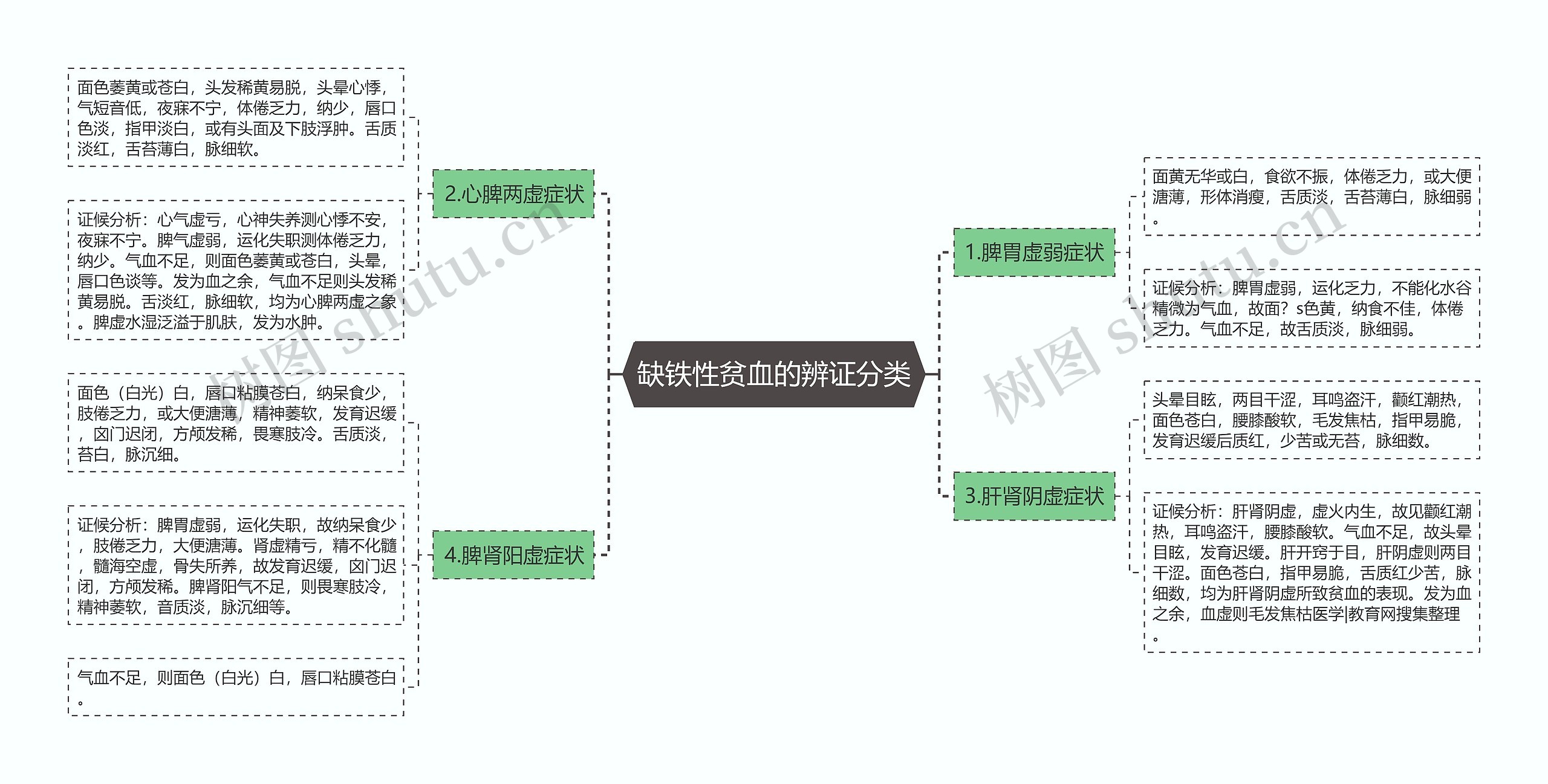 缺铁性贫血的辨证分类