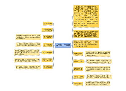 中医的十二经脉