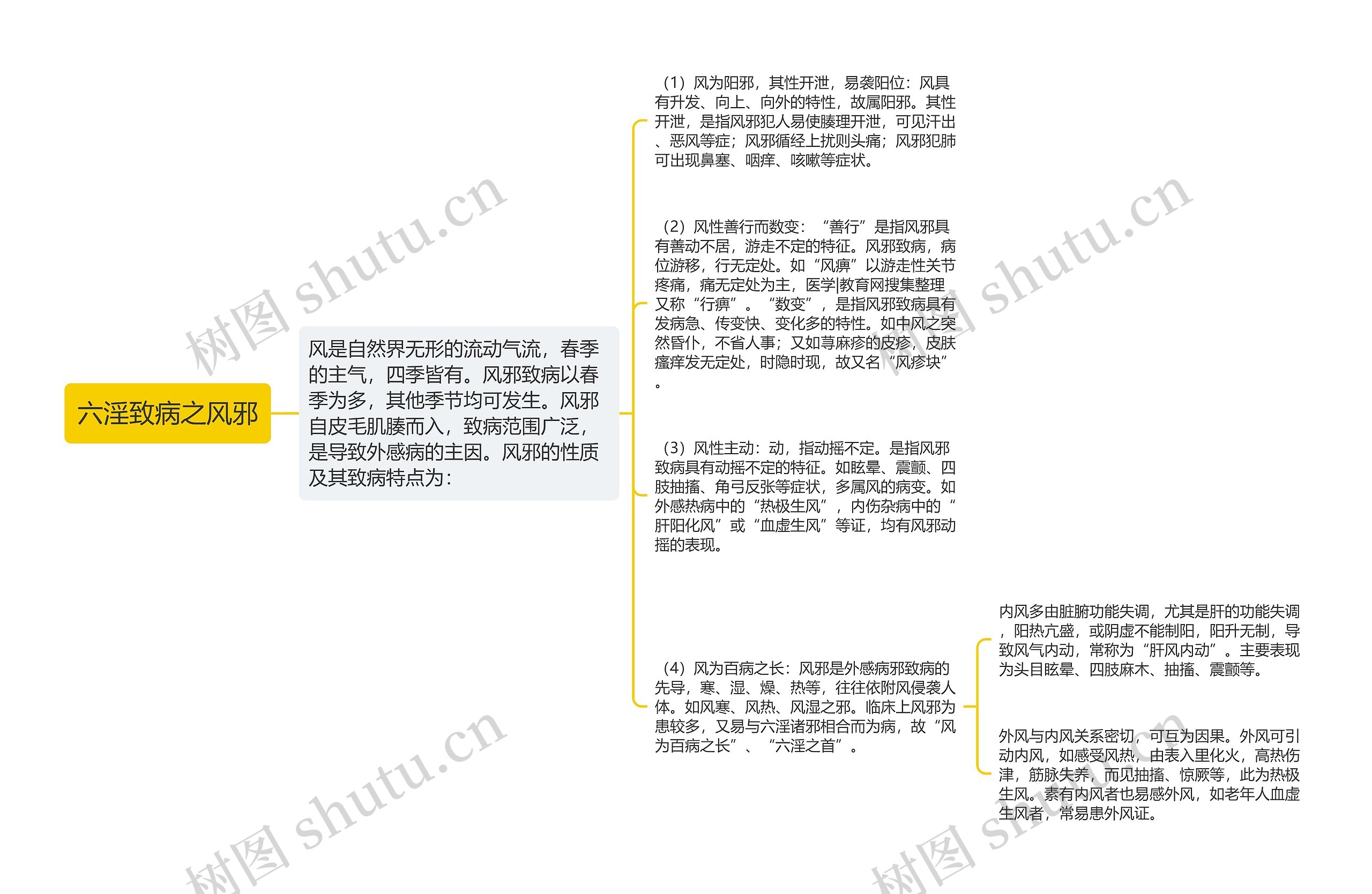 六淫致病之风邪思维导图