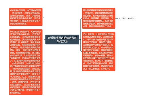 离婚精神损害赔偿数额的确定方面