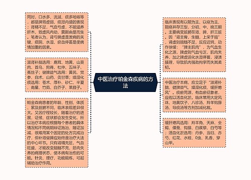 中医治疗帕金森疾病的方法