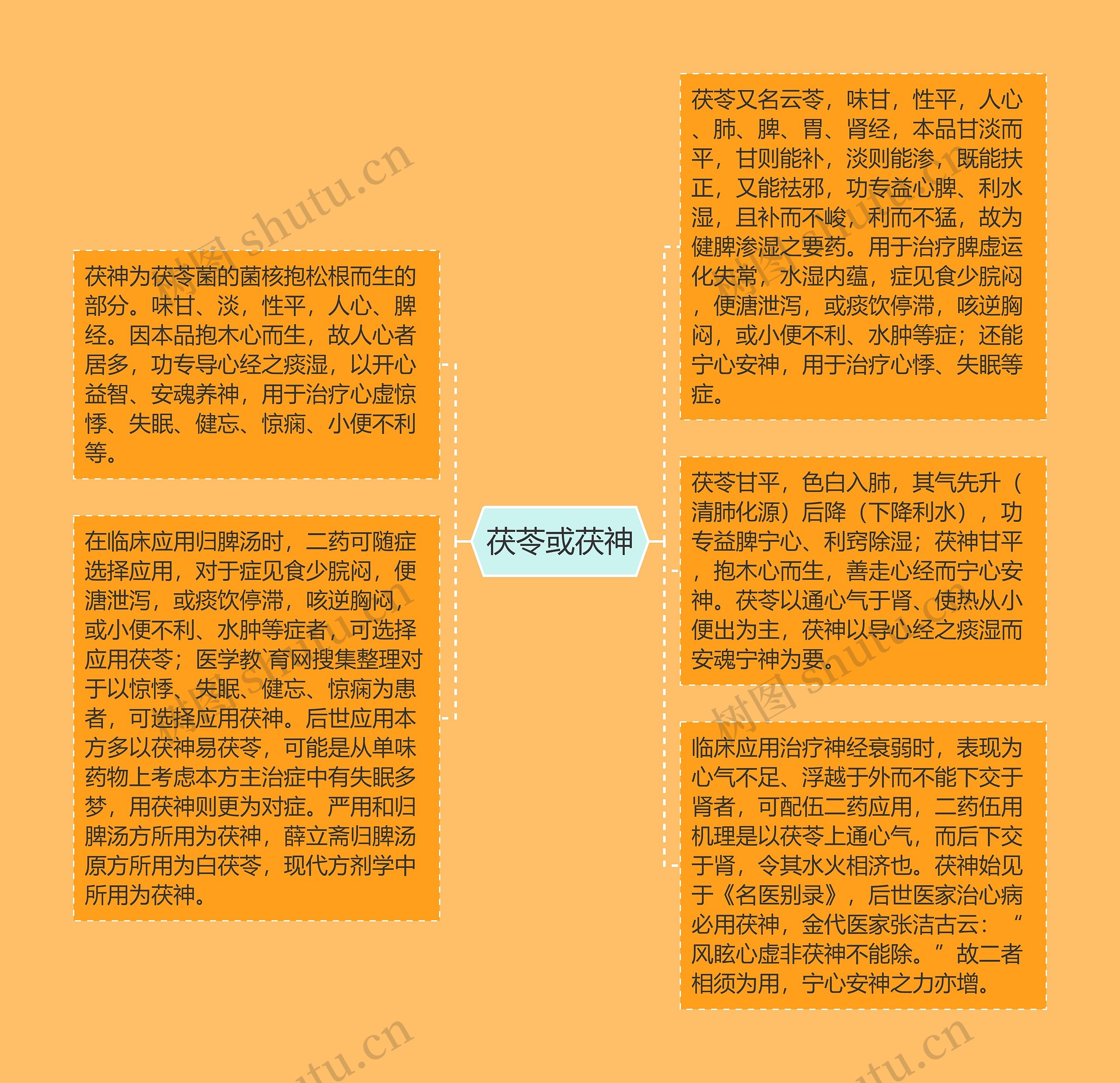 茯苓或茯神思维导图