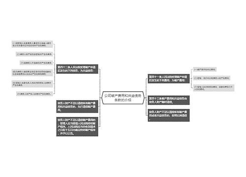 公司破产费用和共益债务条款的介绍