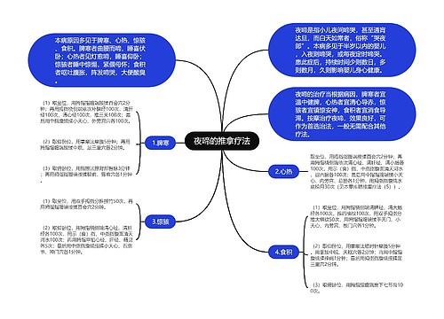 夜啼的推拿疗法