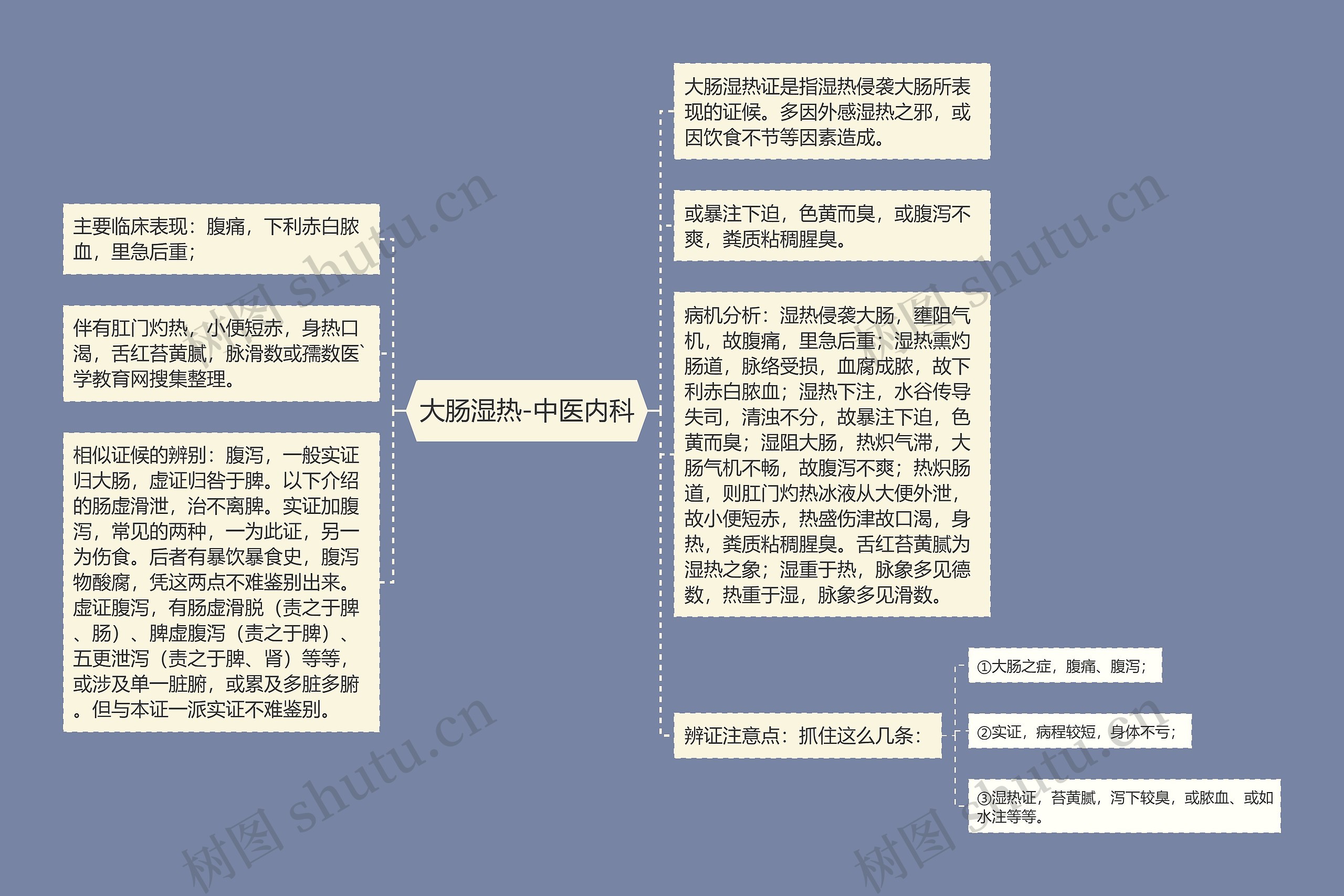 大肠湿热-中医内科思维导图