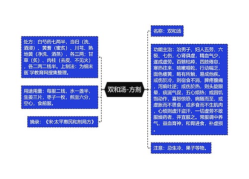 双和汤-方剂