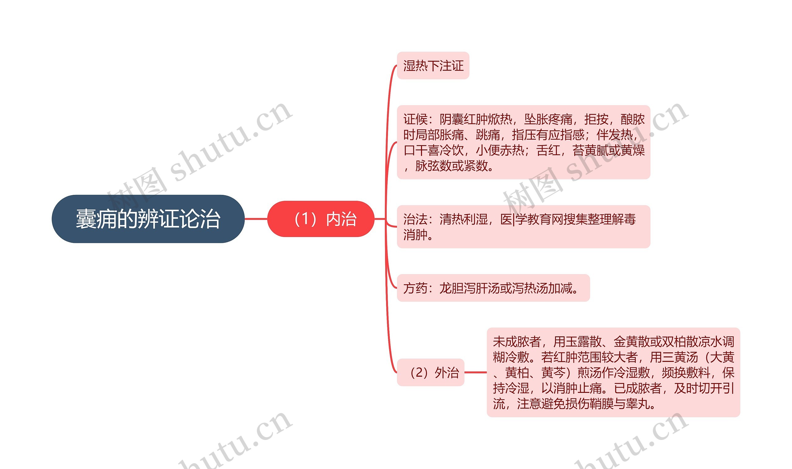 囊痈的辨证论治思维导图