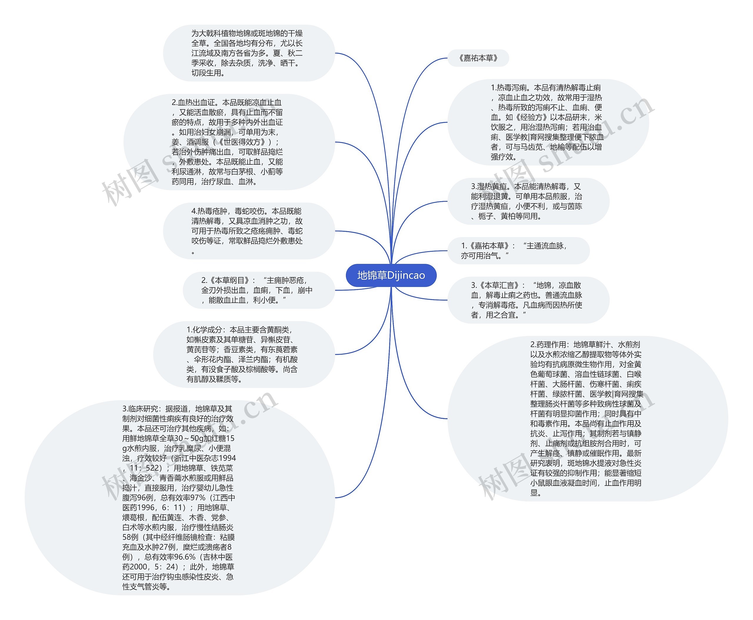 地锦草Dijincao思维导图