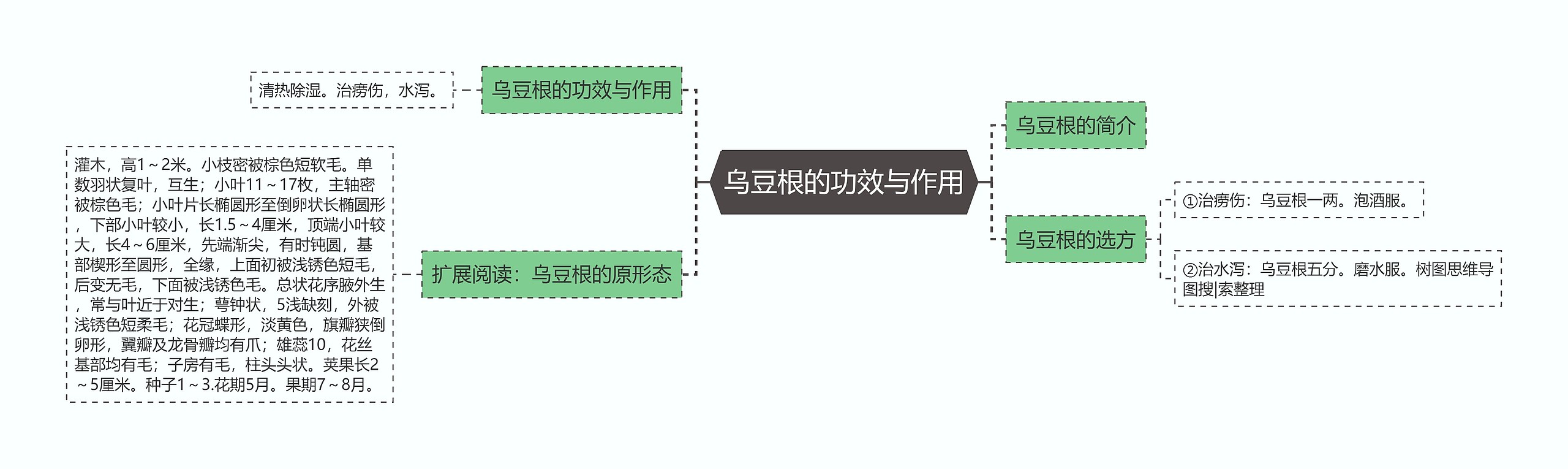 乌豆根的功效与作用思维导图