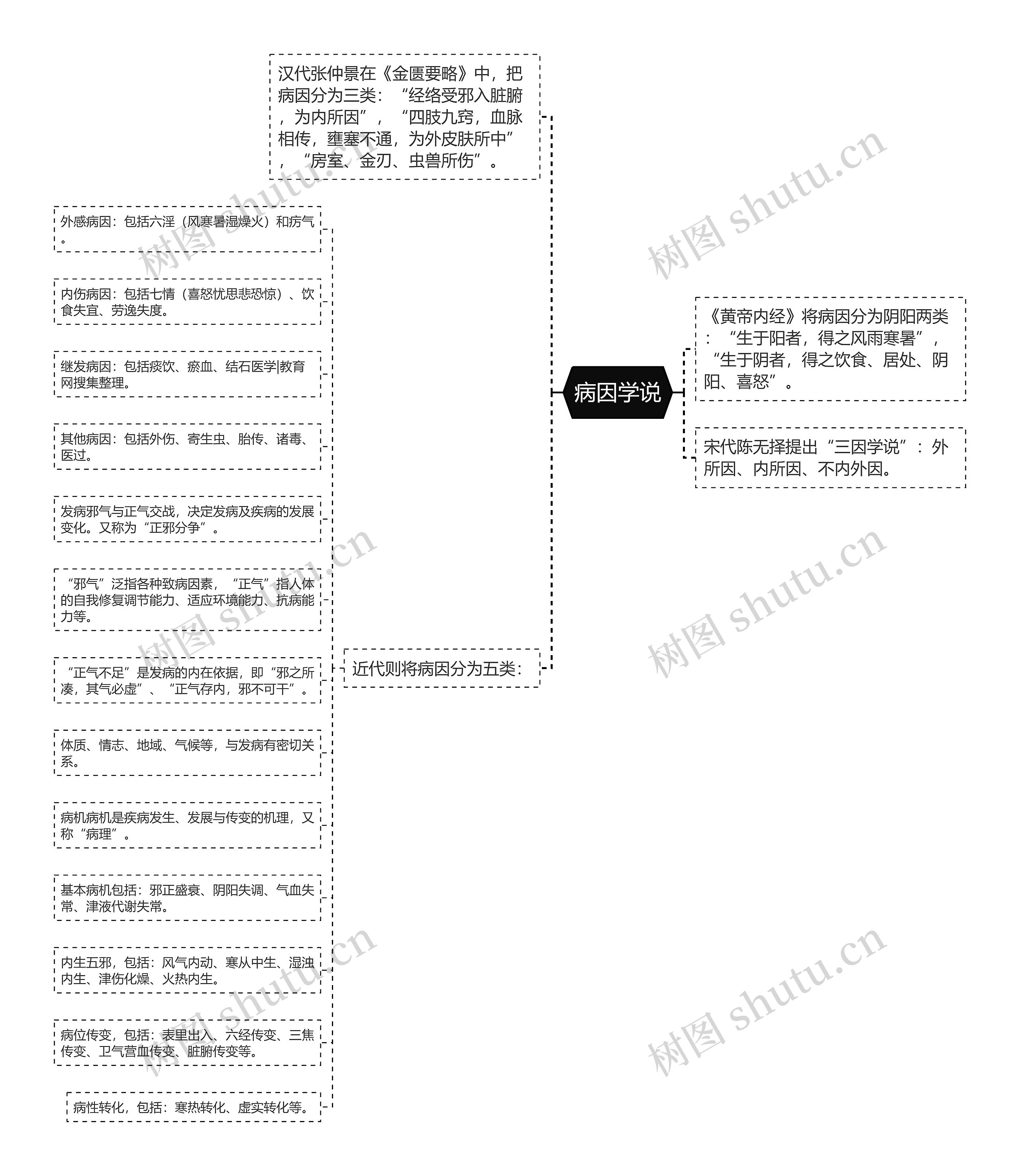 病因学说思维导图