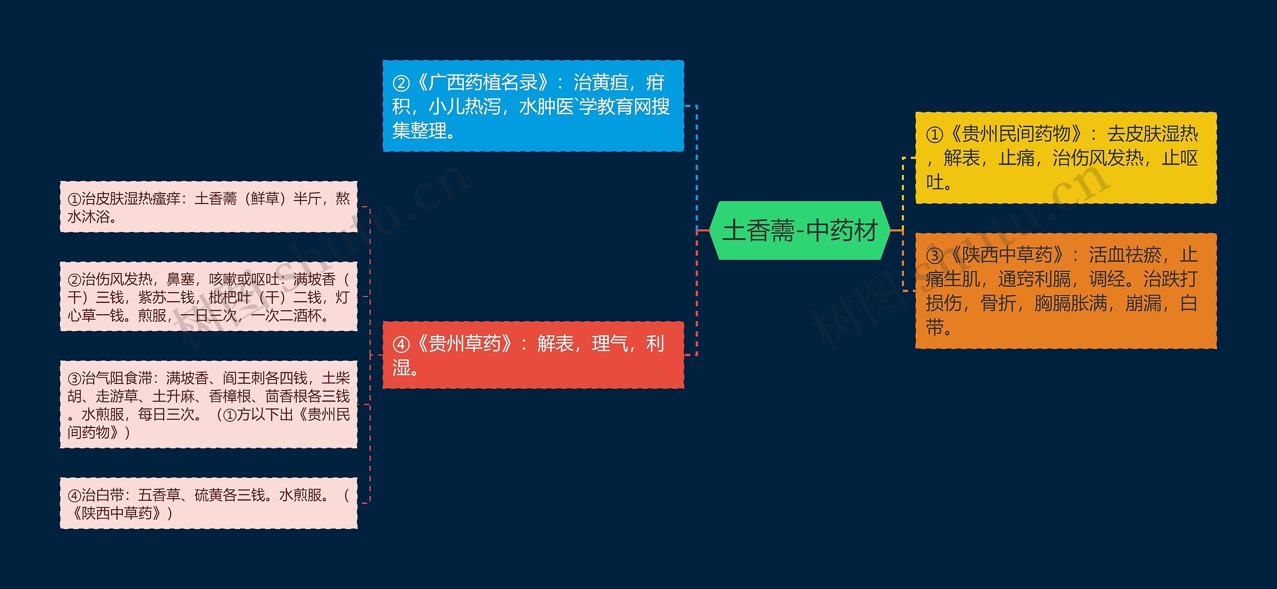 土香薷-中药材思维导图