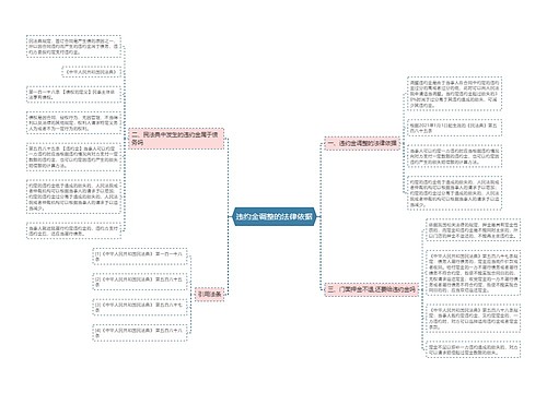 违约金调整的法律依据