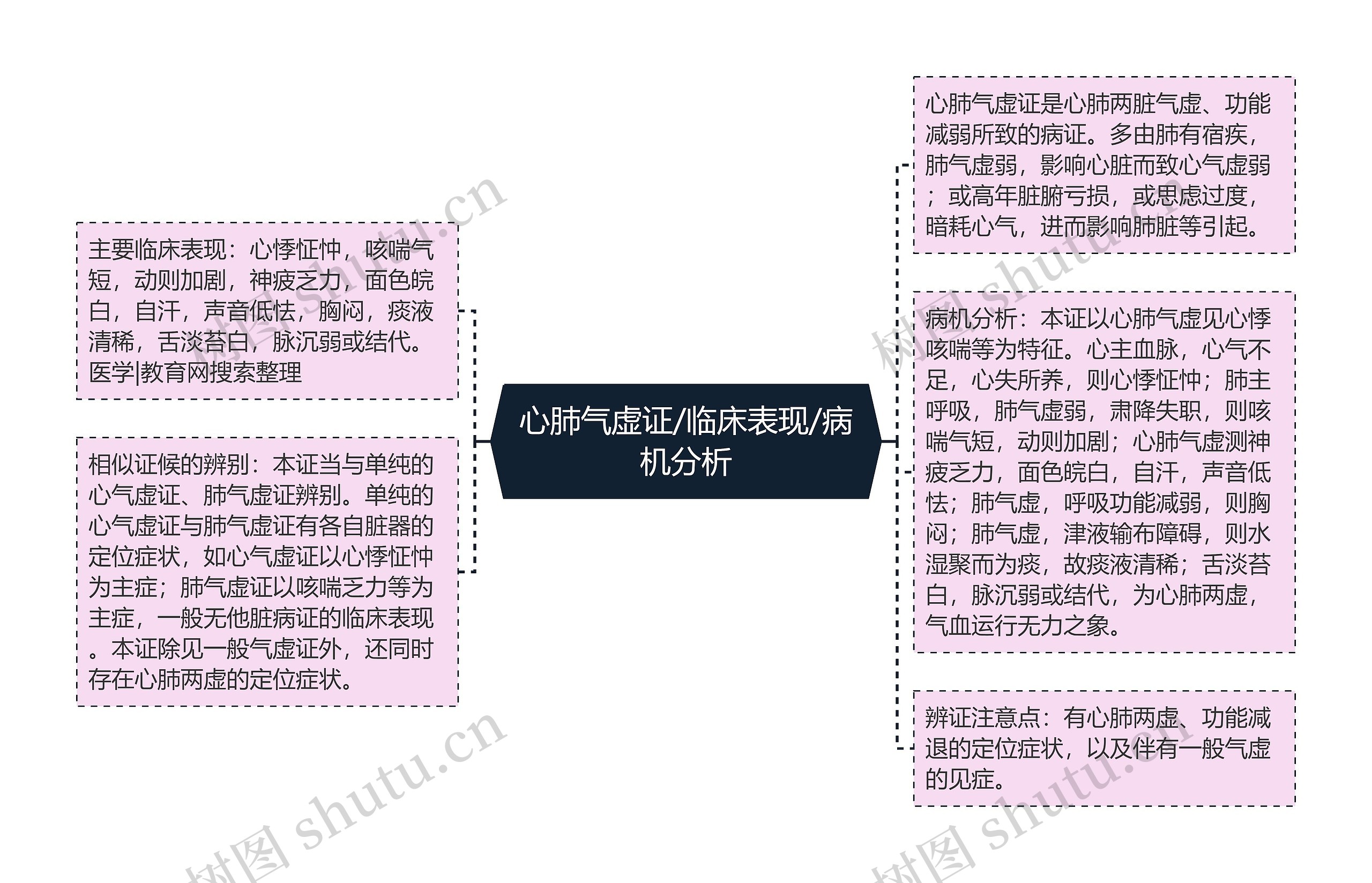 心肺气虚证/临床表现/病机分析思维导图